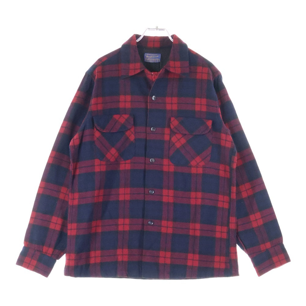 PENDLETON / 50s/長袖シャツ/L/ウール/RED// PENDLETON(ペンドルトン) 50S VINTAGE WOOL L/S CHECK SHIRT
