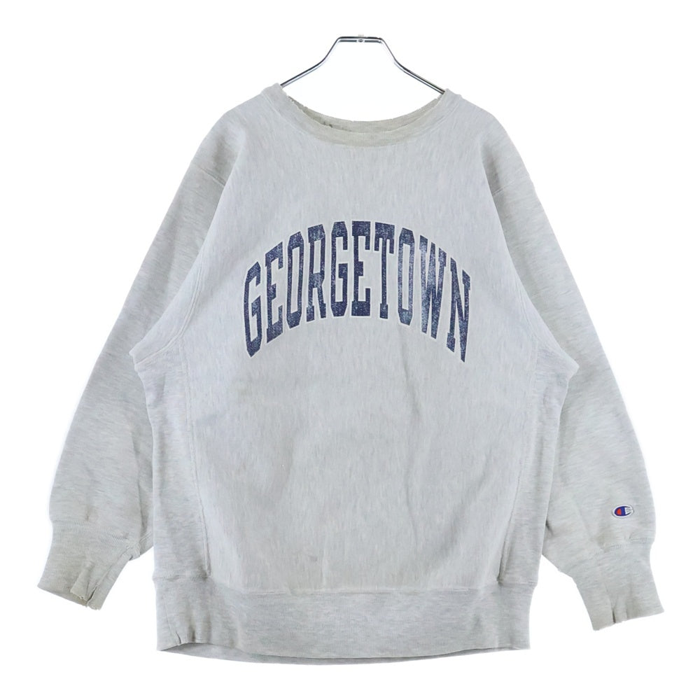 CHAMPION(チャンピオン) 90S REVERSE WEAVE GEORGETOWN SWEAT リバースウィーブ ジョージタウン プリント 刺繍タグ スウェット グレー
