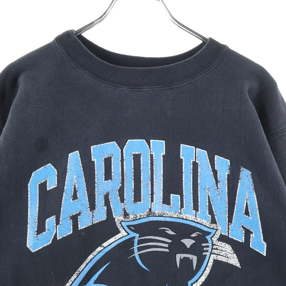 CHAMPION(チャンピオン) 90S REVERSE WEAVE CAROLINA PANTHERS SWEAT リバースウィーブ カロライナ パンサーズ 3段 プリント 刺繍タグ スウェット ブラック