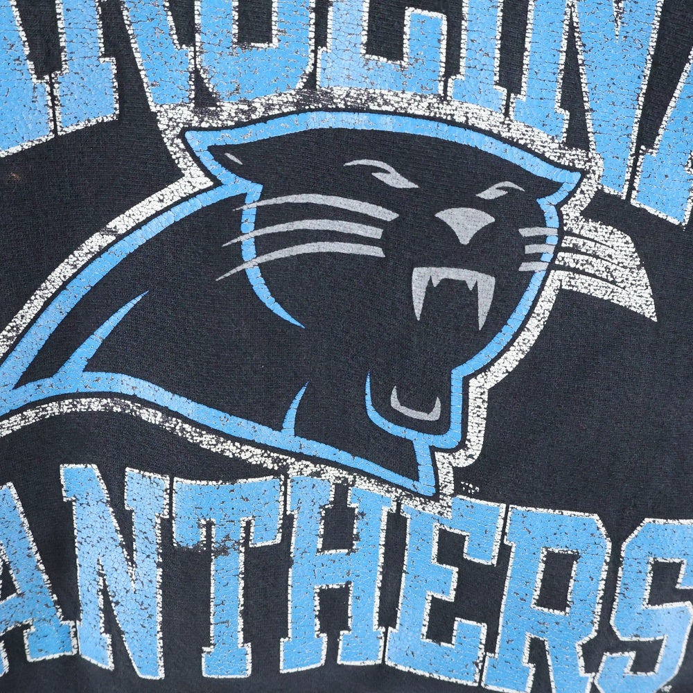 CHAMPION(チャンピオン) 90S REVERSE WEAVE CAROLINA PANTHERS SWEAT リバースウィーブ カロライナ パンサーズ 3段 プリント 刺繍タグ スウェット ブラック