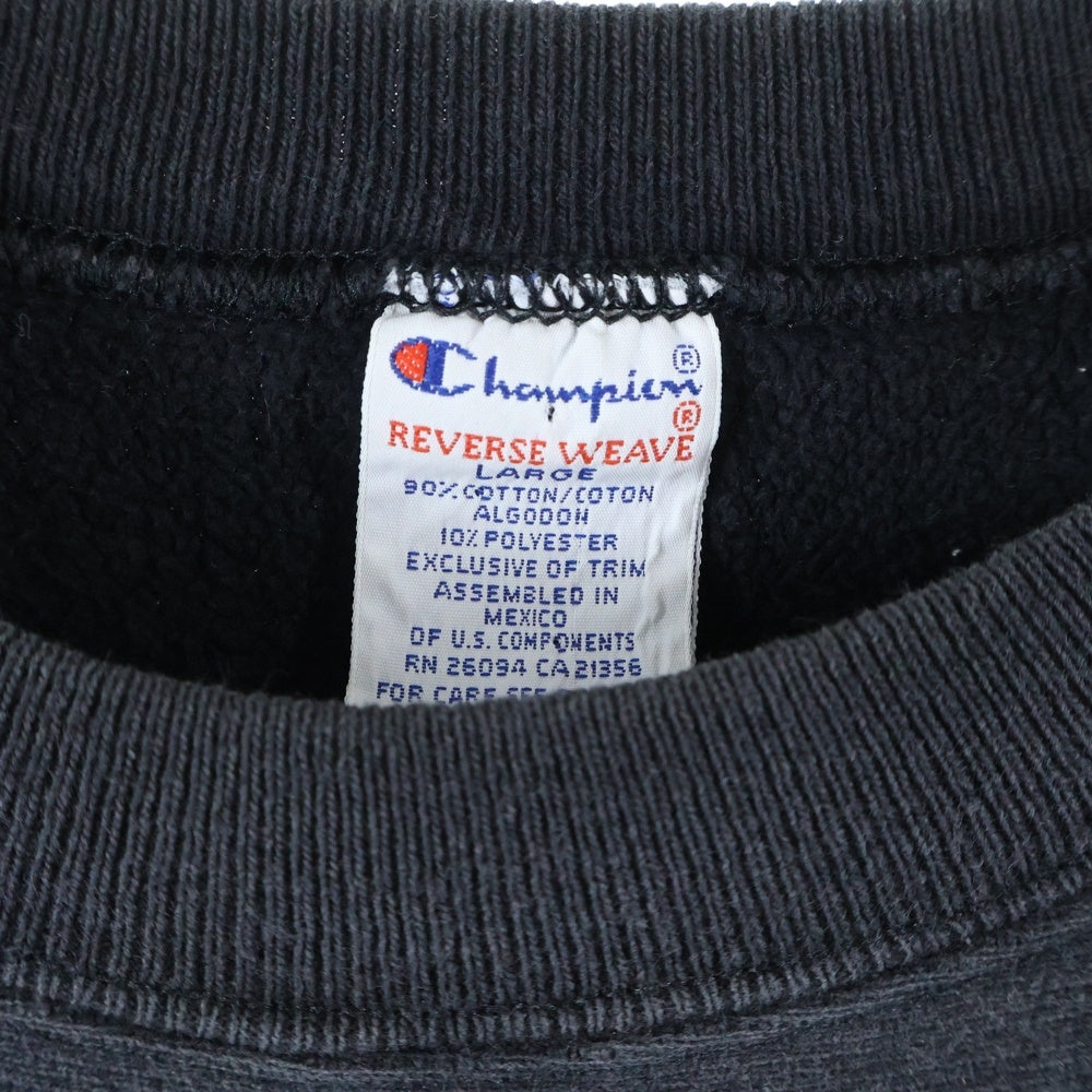 CHAMPION(チャンピオン) 90S REVERSE WEAVE CAROLINA PANTHERS SWEAT リバースウィーブ カロライナ パンサーズ 3段 プリント 刺繍タグ スウェット ブラック