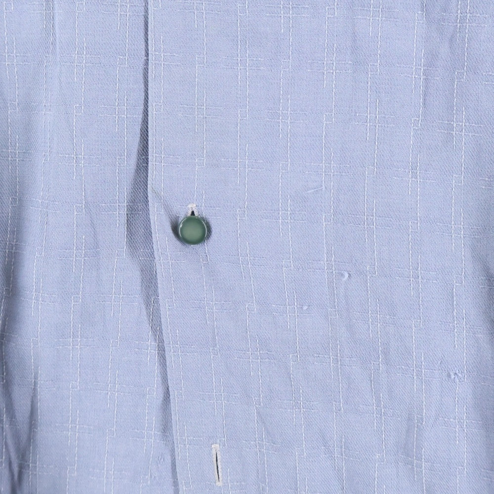 VINTAGE(ヴィンテージ) 50S SPORTSMAN CHECK L/S SHIRT スポーツマン フラップポケット 刺繍 長袖シャツ カスリ柄 ブルー