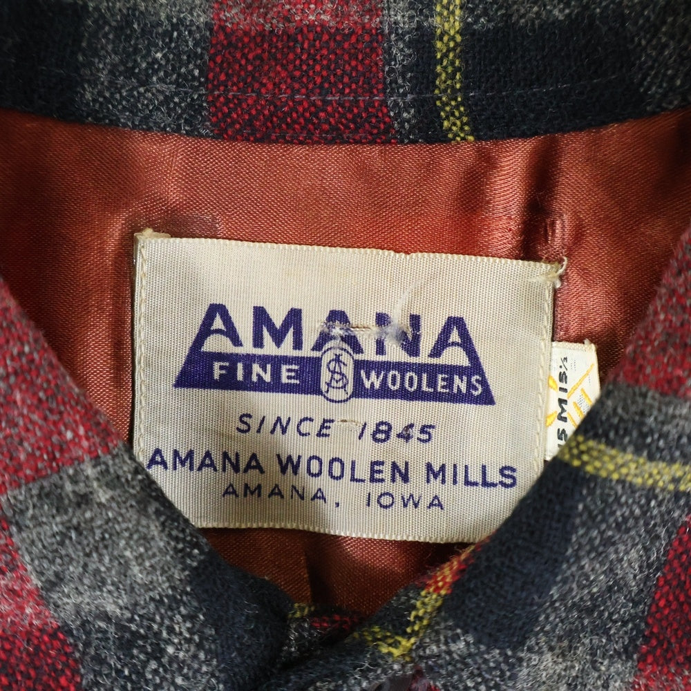 VINTAGE(ヴィンテージ) 50S AMANA WOOL L/S SHIRT アマナ ウール 長袖シャツ レッド/ブラック/イエロー