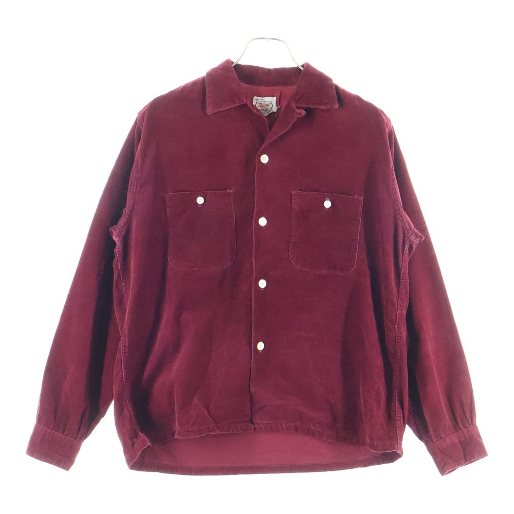 VINTAGE(ヴィンテージ) 40-50S BRENT CORDUROY L/S SHIRT ブレント コーデュロイ シャツ レッド