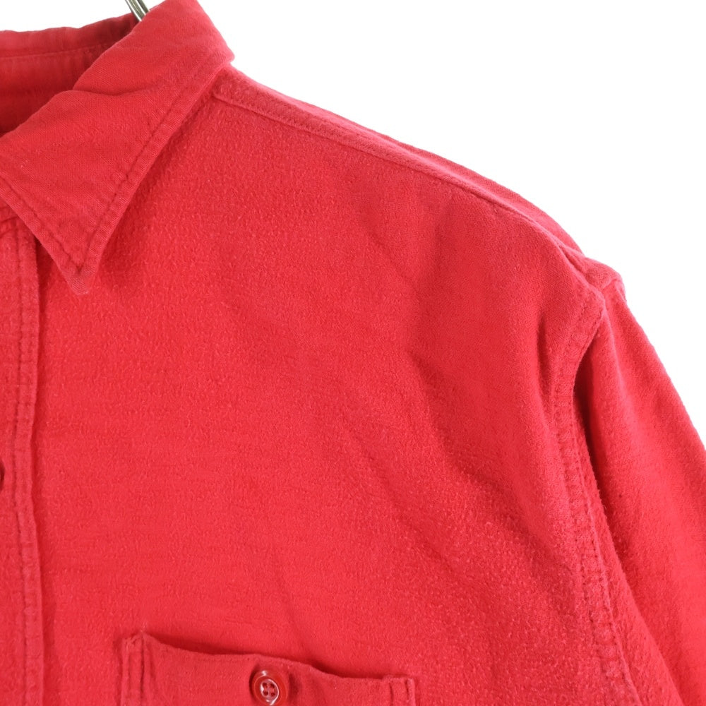 VINTAGE(ヴィンテージ) 50S KING KOLE L/S SHIRT キングコール マチ付き 長袖シャツ レッド