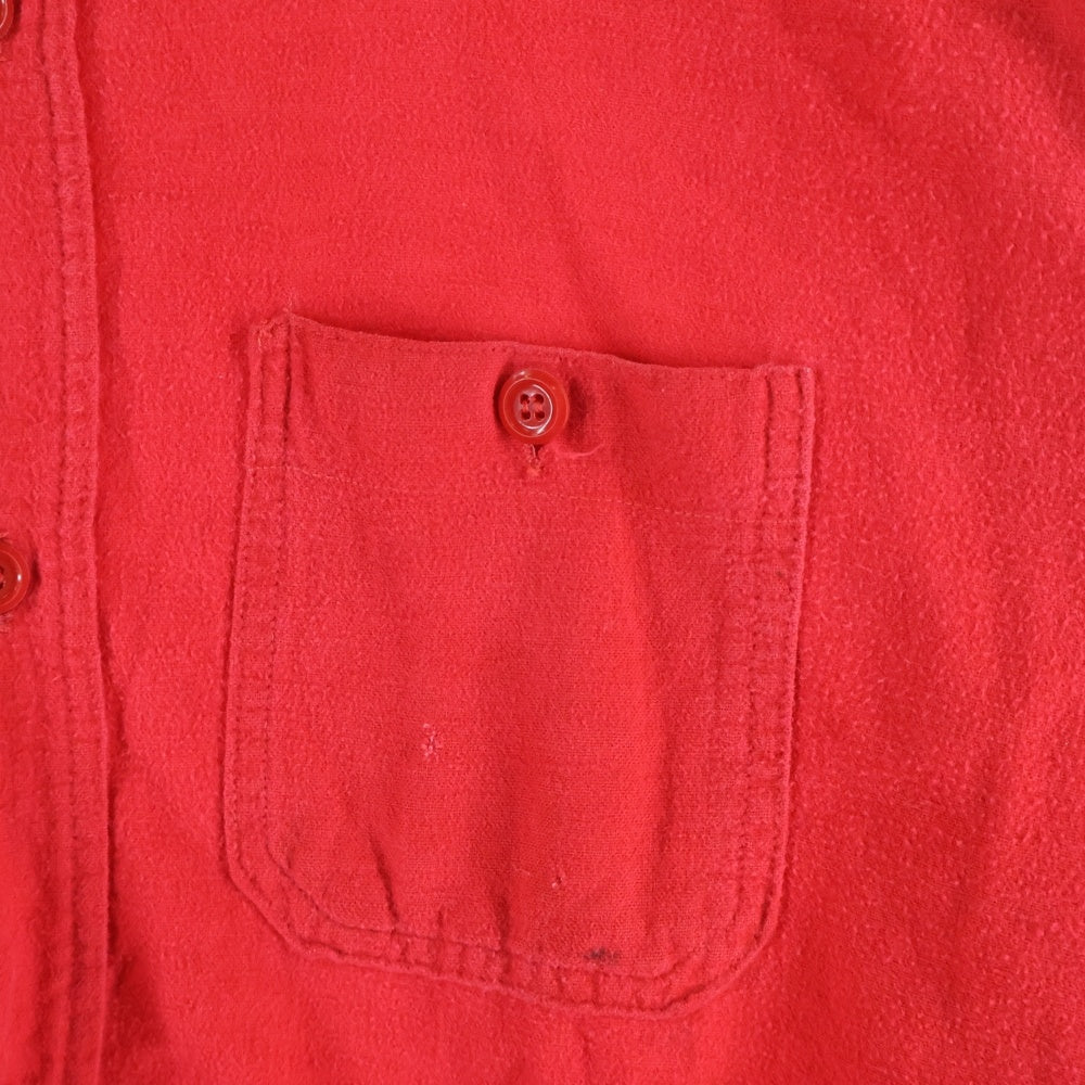 VINTAGE(ヴィンテージ) 50S KING KOLE L/S SHIRT キングコール マチ付き 長袖シャツ レッド