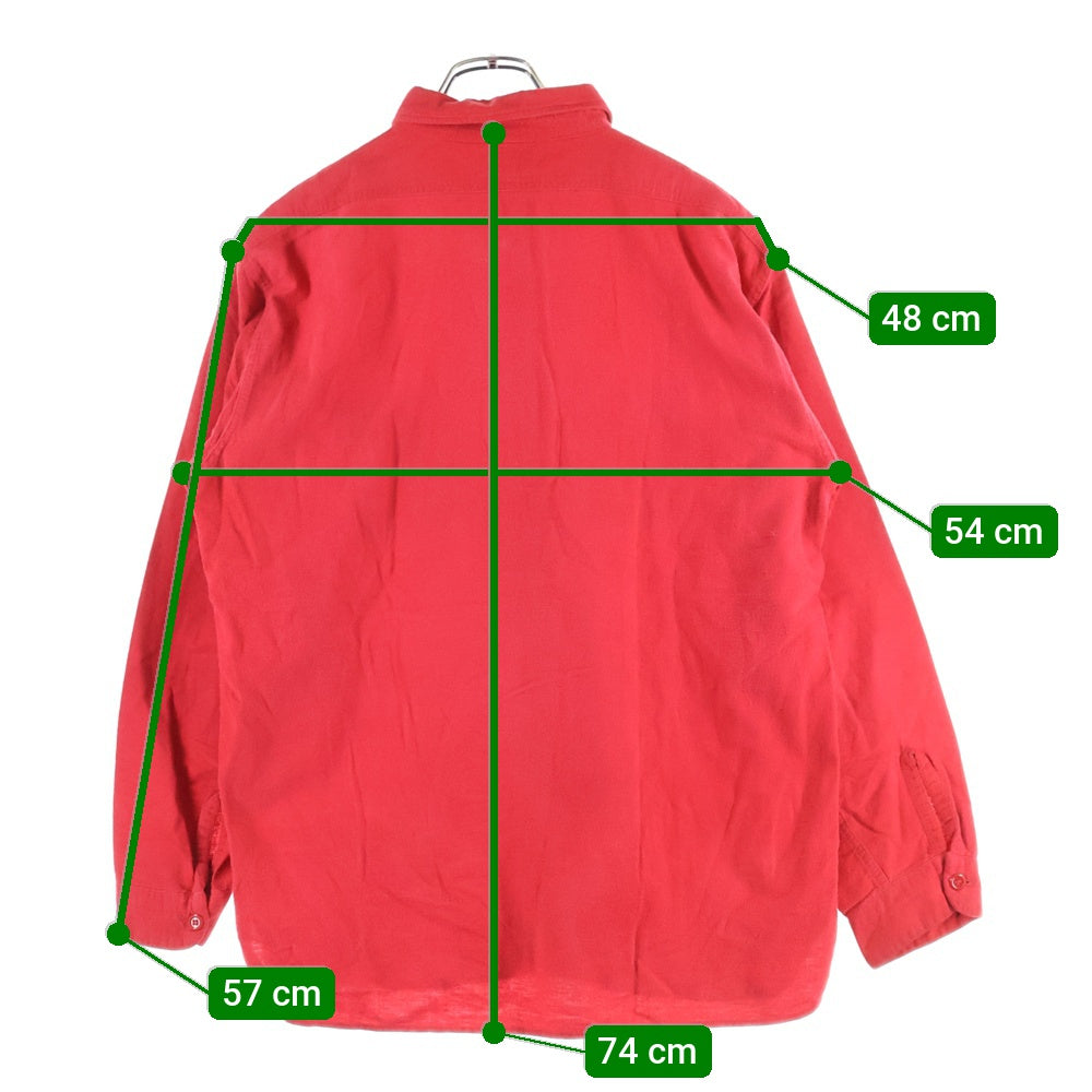 VINTAGE(ヴィンテージ) 50S KING KOLE L/S SHIRT キングコール マチ付き 長袖シャツ レッド