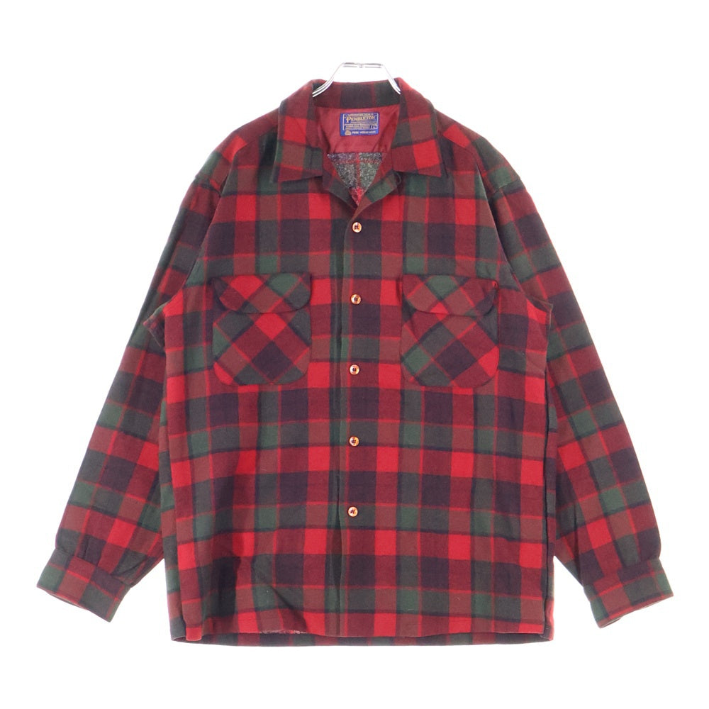 PENDLETON(ペンドルトン) 60S VINTAGE WOOL L/S CHECK SHIRT ヴィンテージ ウール 長袖シャツ レッド/ブラック
