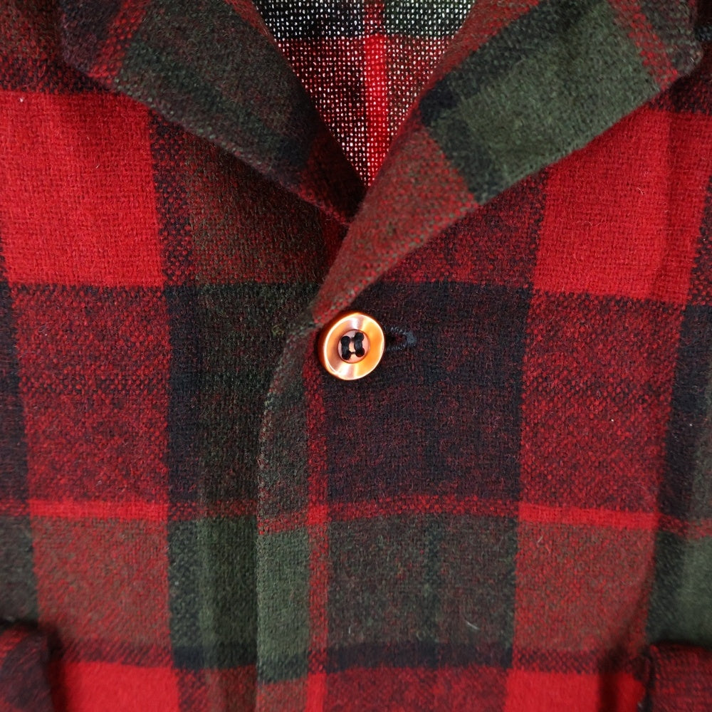 PENDLETON(ペンドルトン) 60S VINTAGE WOOL L/S CHECK SHIRT ヴィンテージ ウール 長袖シャツ レッド/ブラック