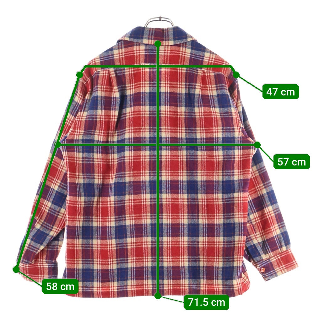 PENDLETON(ペンドルトン) 70S VINTAGE WOOL L/S CHECK SHIRT ヴィンテージ ウール 長袖シャツ レッド/ブルー