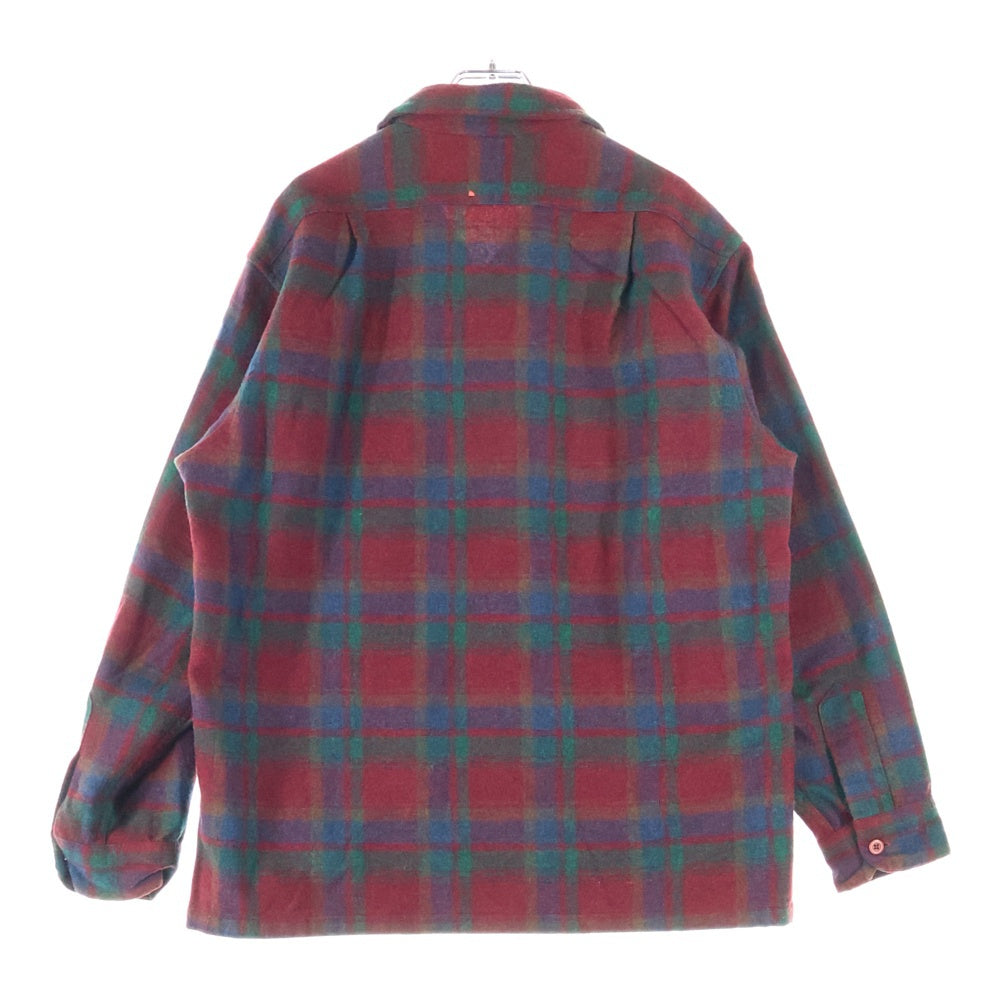 PENDLETON(ペンドルトン) 70S VINTAGE WOOL L/S CHECK SHIRT ヴィンテージ ウール 長袖シャツ レッド/グリーン/ブラウン