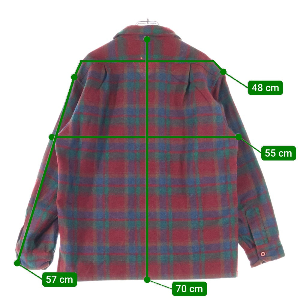 PENDLETON(ペンドルトン) 70S VINTAGE WOOL L/S CHECK SHIRT ヴィンテージ ウール 長袖シャツ レッド/グリーン/ブラウン