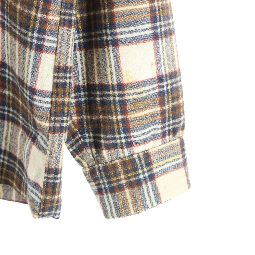 PENDLETON(ペンドルトン) 70S VINTAGE WOOL L/S CHESK SHIRT ヴィンテージ ウール 長袖シャツ ブラウン/ネイビー