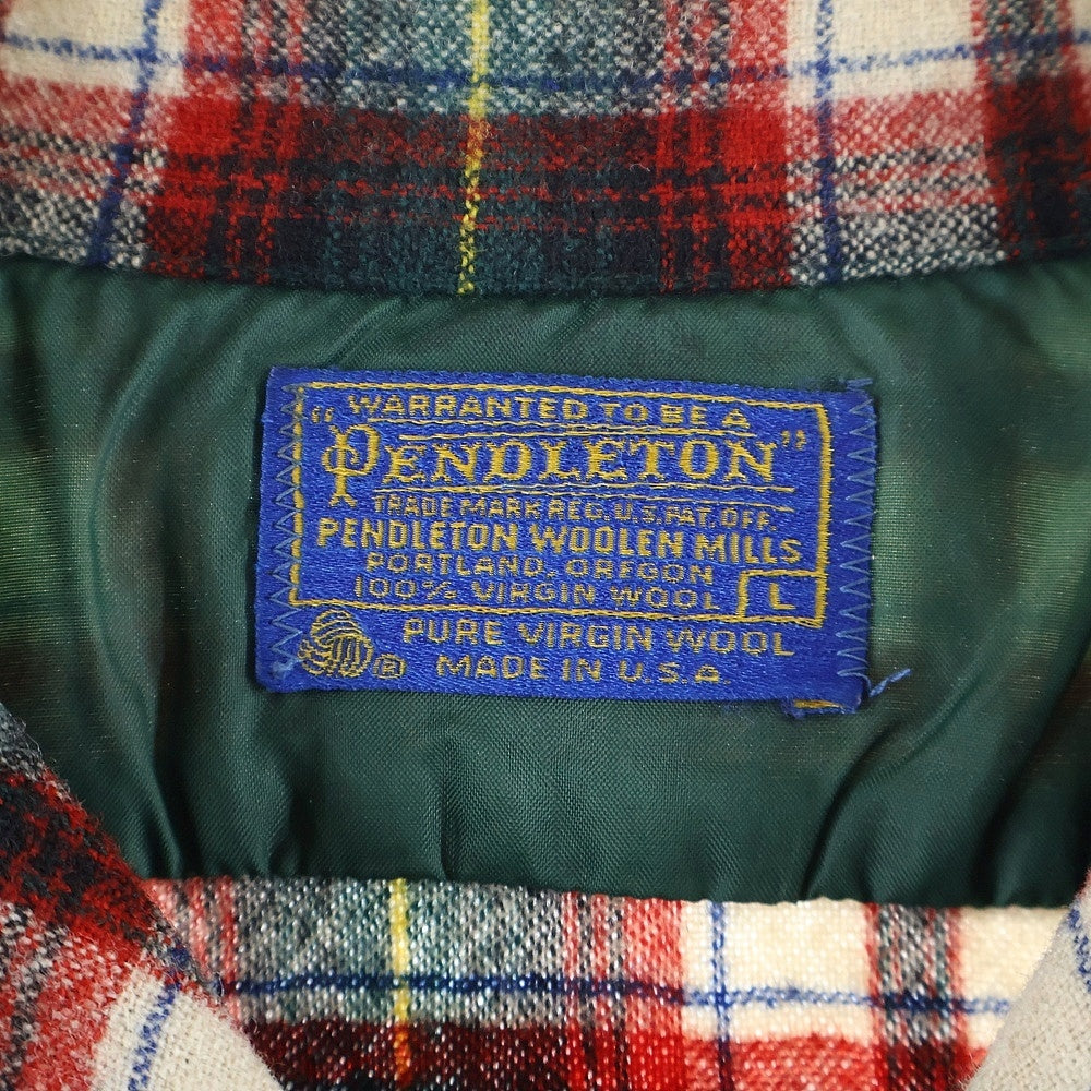 PENDLETON(ペンドルトン) 70S VINTAGE WOOL L/S CHECK SHIRT ヴィンテージ ウール 長袖シャツ レッド/グリーン/ネイビー