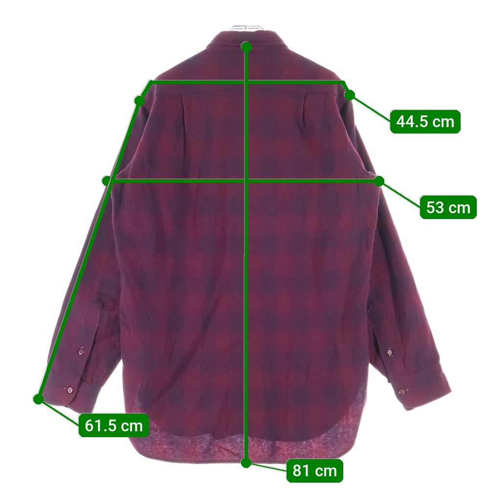 PENDLETON(ペンドルトン) 50S VINTAGE WOOL L/S OMBRE CHECK SHIRT ヴィンテージ ウール オンブレチェック 長袖シャツ レッド/ブラック