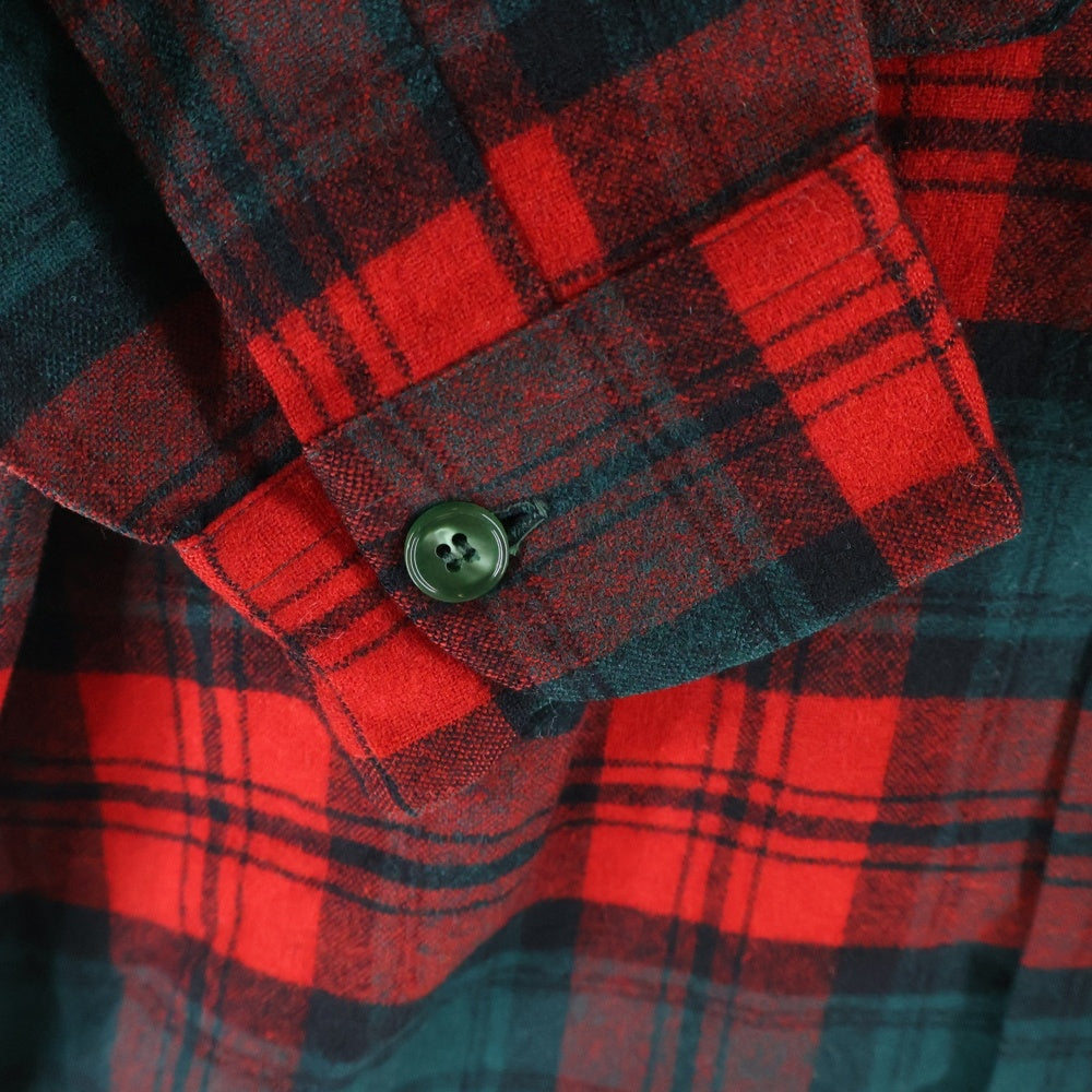 PENDLETON(ペンドルトン) 50S VINTAGE WOOL L/S CHECK SHIRT ヴィンテージ ウール チェック 長袖シャツ レッド/グリーン