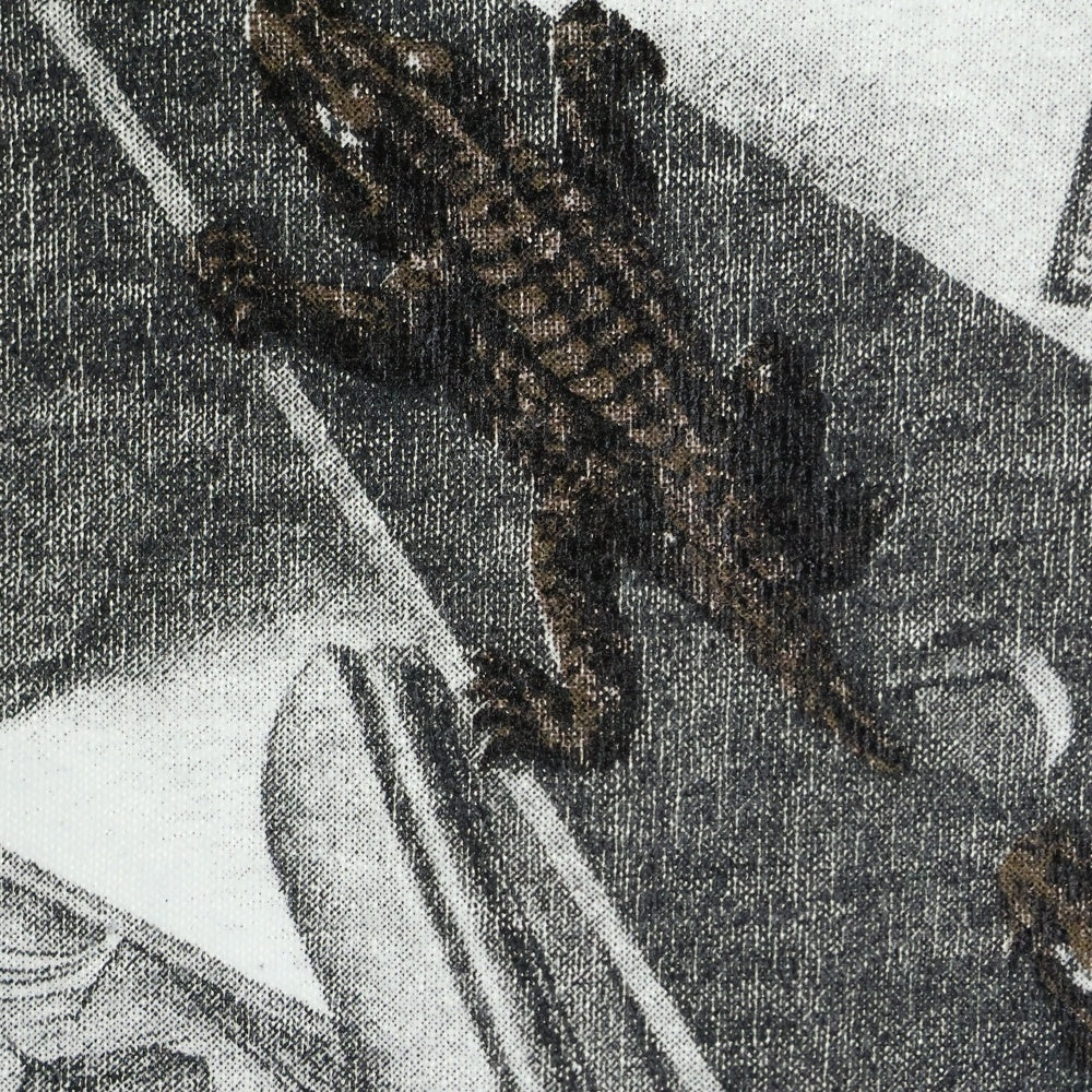 VINTAGE(ヴィンテージ) 90S M.C. ESCHER REPTILES ART 91 エッシャー 爬虫類 アート 半袖 Tシャツ カットソー ホワイト