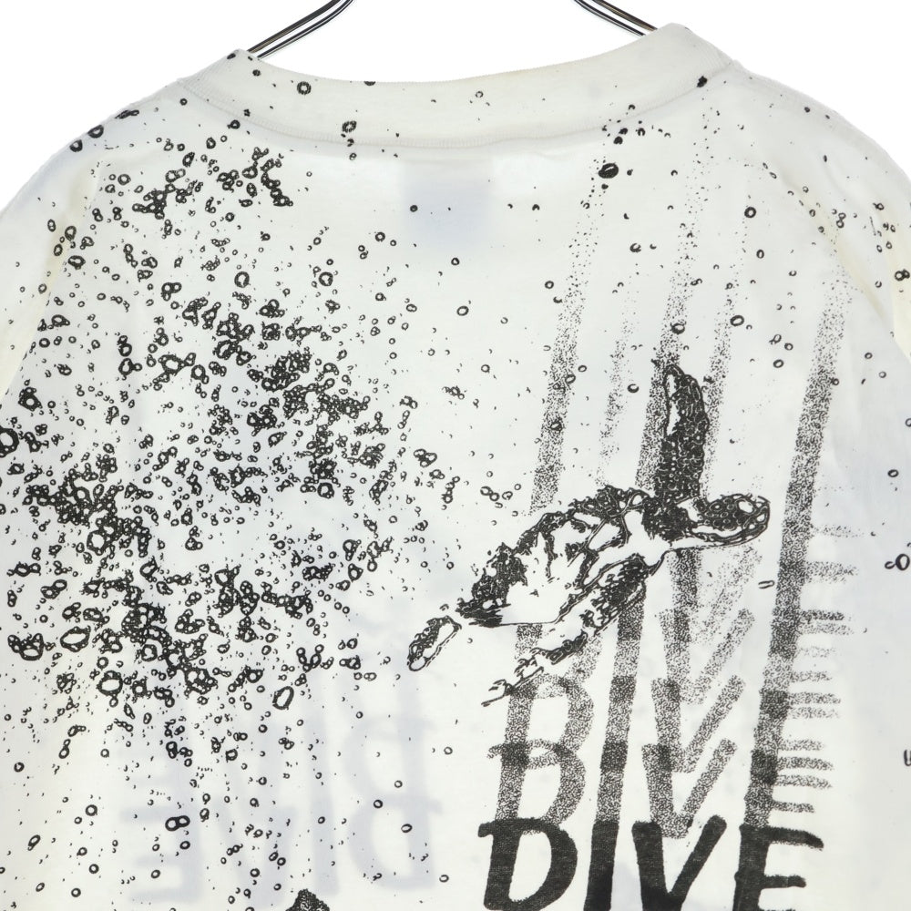VINTAGE(ヴィンテージ) 90s PALAU ISLAND 90s OVERPRINT T-SHIRT DIVE JAWS 総柄プリントTシャツ ホワイト