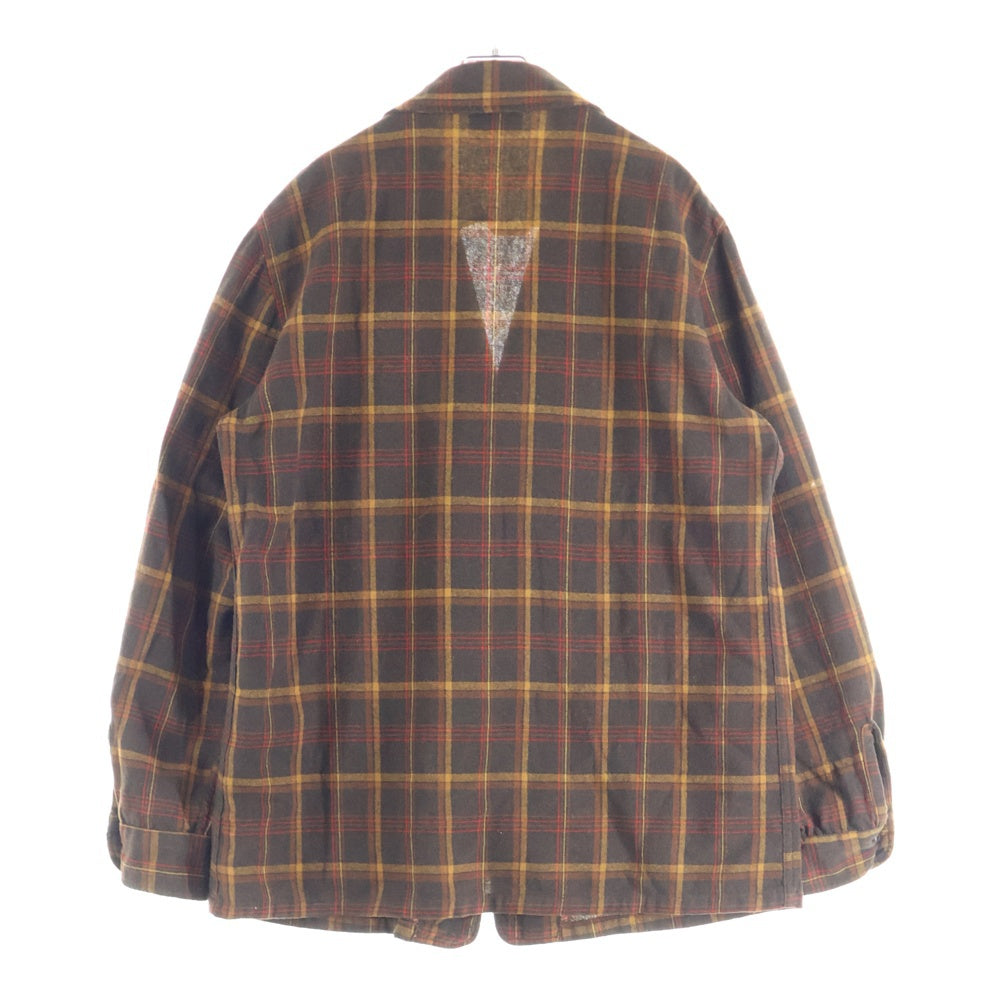 PENDLETON(ペンドルトン) 60s チェック柄 ウールボタン テーラードジャケット ブラウン