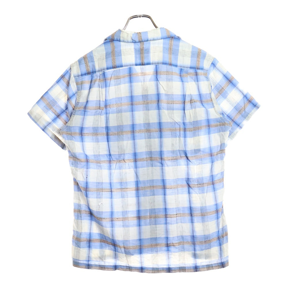 VINTAGE(ヴィンテージ) 60s Archdale Fashions オープンカラー 半袖シャツ ブルー/ホワイト