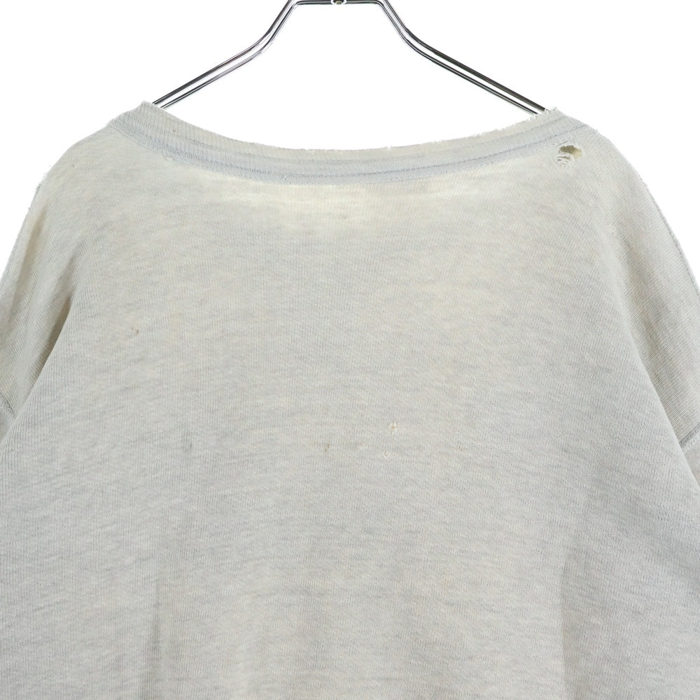 VINTAGE(ヴィンテージ) 50-60s Wilson 3段 前V クルーネックスウェット 長袖トレーナー グレー