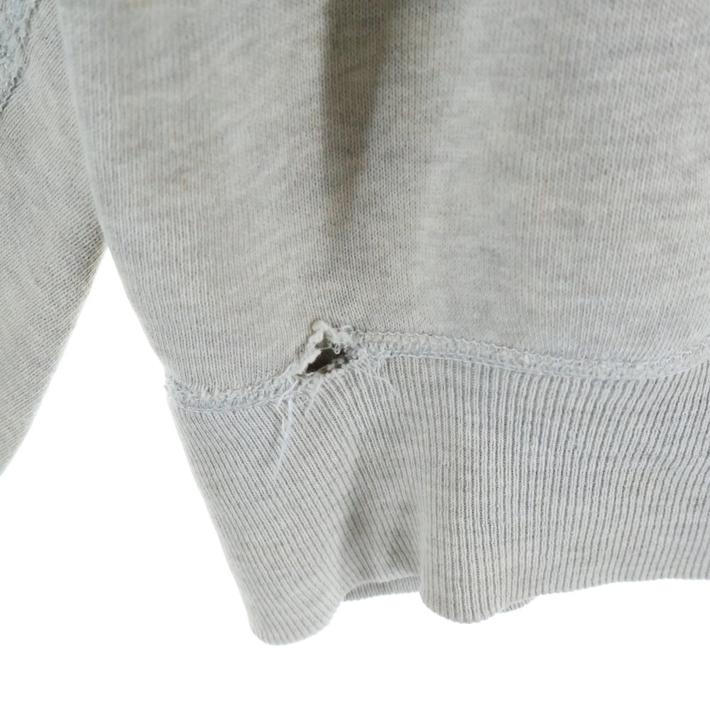 VINTAGE(ヴィンテージ) 50-60s Wilson 3段 前V クルーネックスウェット 長袖トレーナー グレー