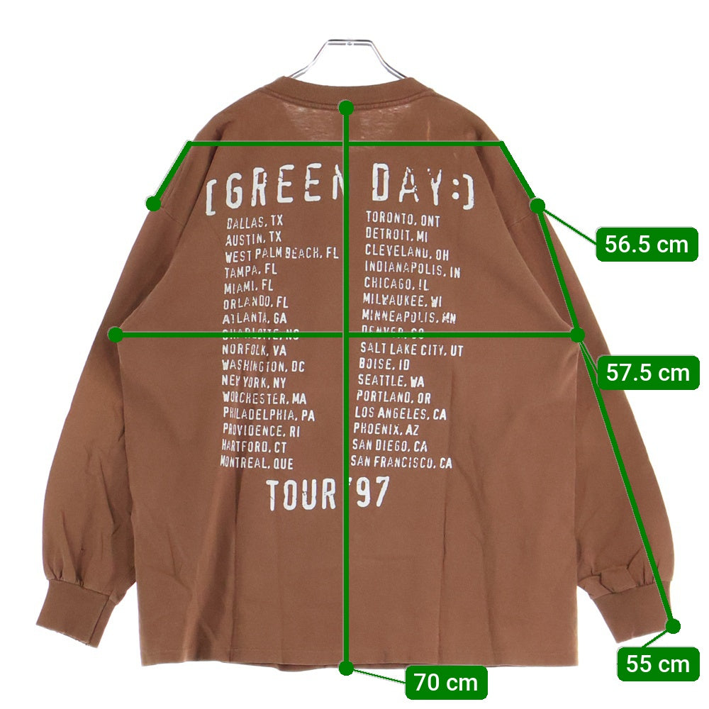 VINTAGE(ヴィンテージ) 90S GREEN DAY NIMROD L/S 97 グリーンデイ ニムロッド 長袖 Tシャツ カットソー ブラウン