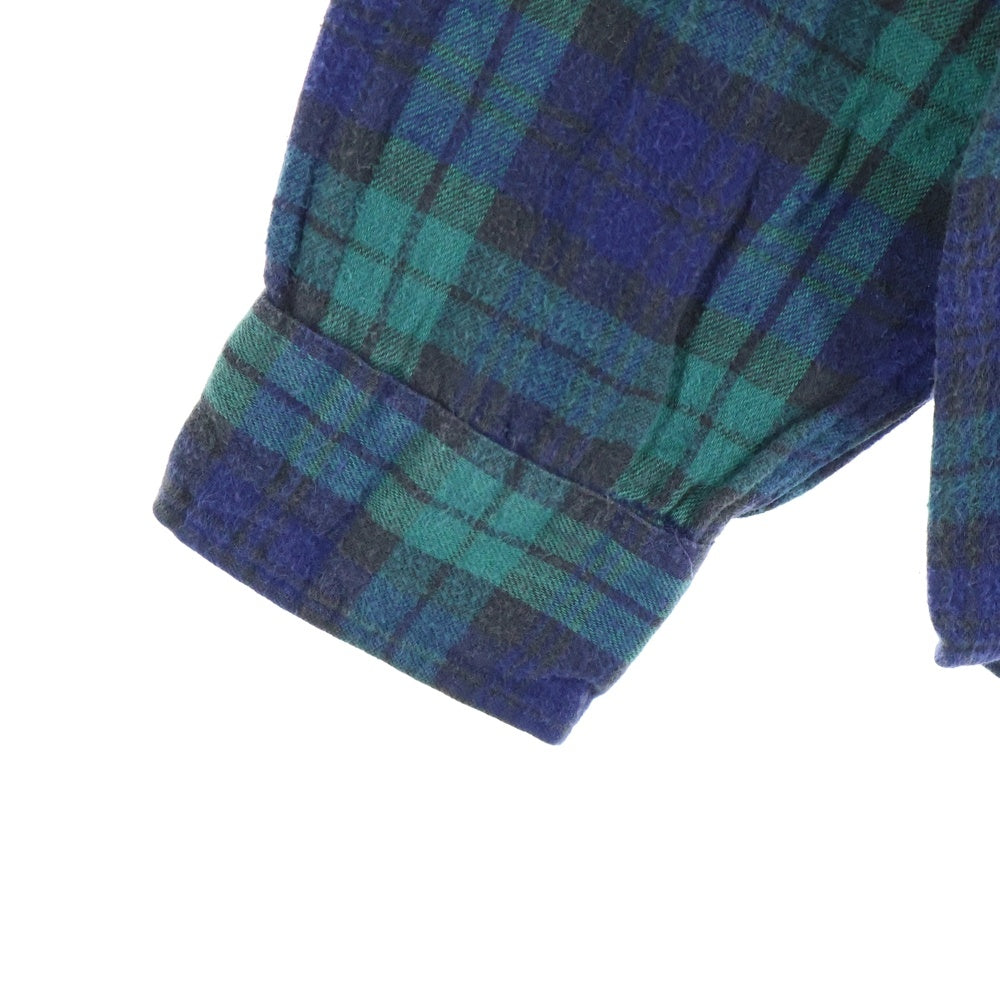 L.L.Bean(エルエルビーン) 70-80S BLACKWATCH L/S SHIRT USA製 ブラックウォッチ 長袖 チェック シャツ グリーン/ブルー