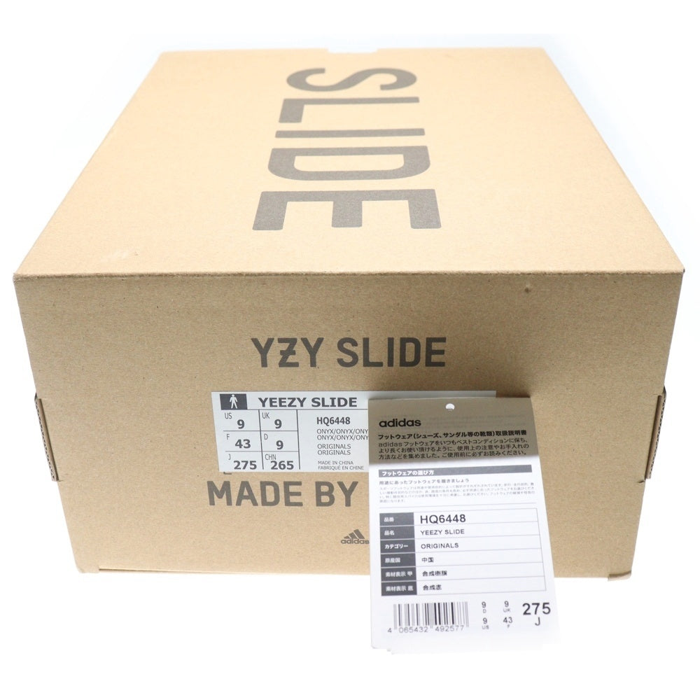 adidas(アディダス) YEEZY SLIDE Onyx HQ6448 イージースライド オニキス サンダル ブラック US9/27.5cm HQ6448