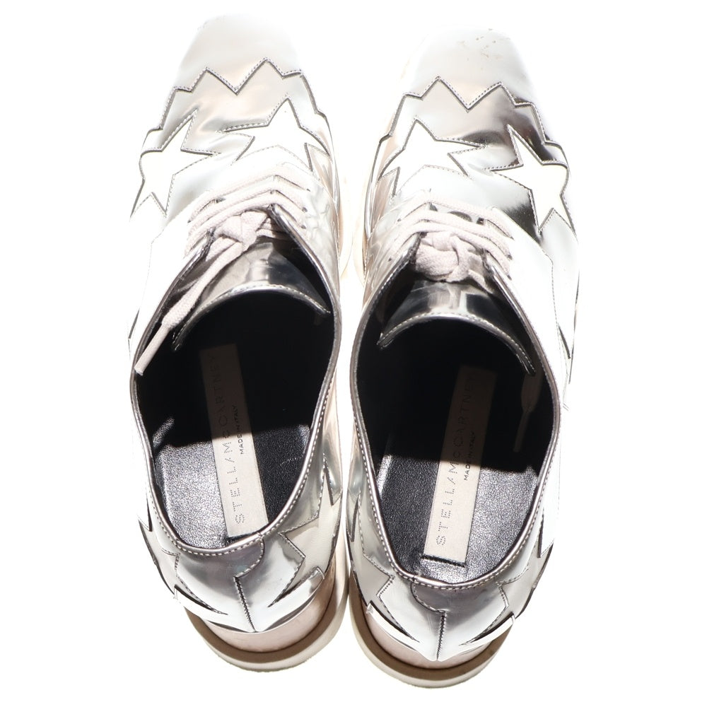 STELLA McCARTNEY(ステラマッカートニー) ELYSE METALLIC 363998 エリス メタリック 厚底プラットフォームシューズ シルバー スター レディース