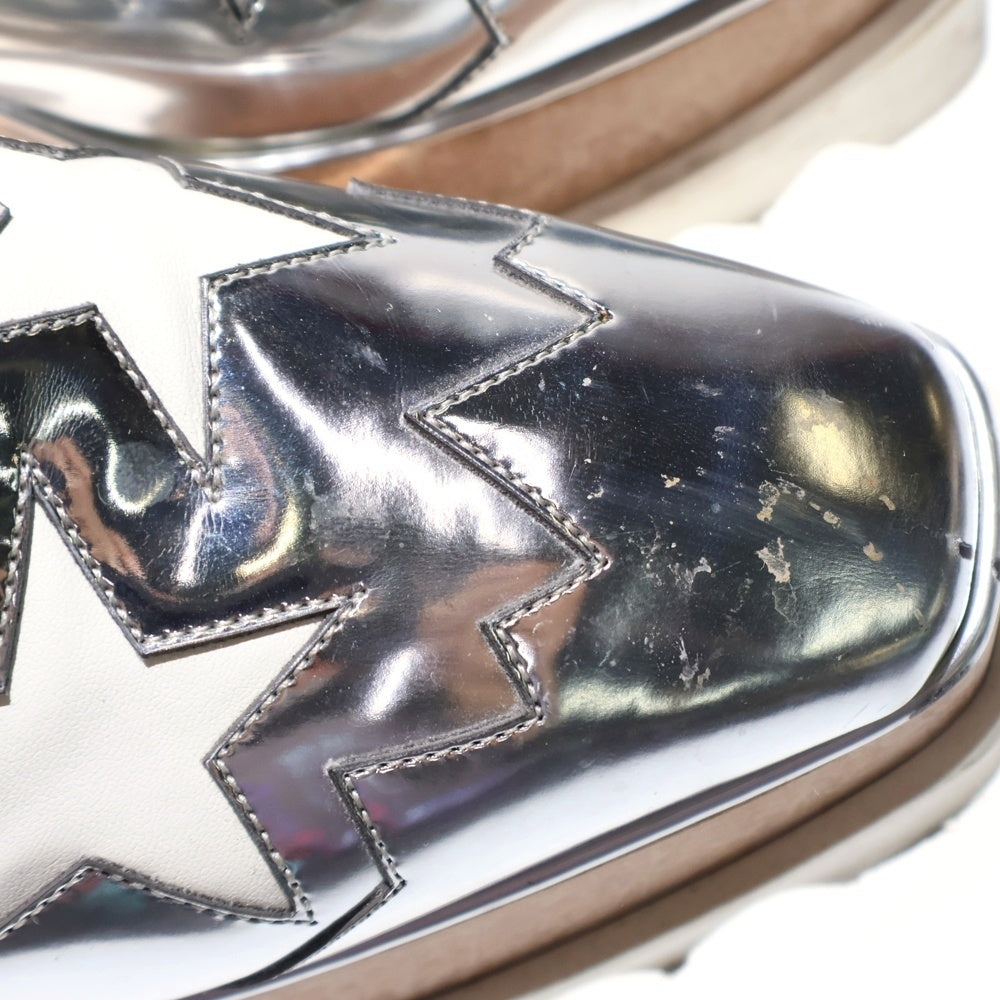 STELLA McCARTNEY(ステラマッカートニー) ELYSE METALLIC 363998 エリス メタリック 厚底プラットフォームシューズ シルバー スター レディース