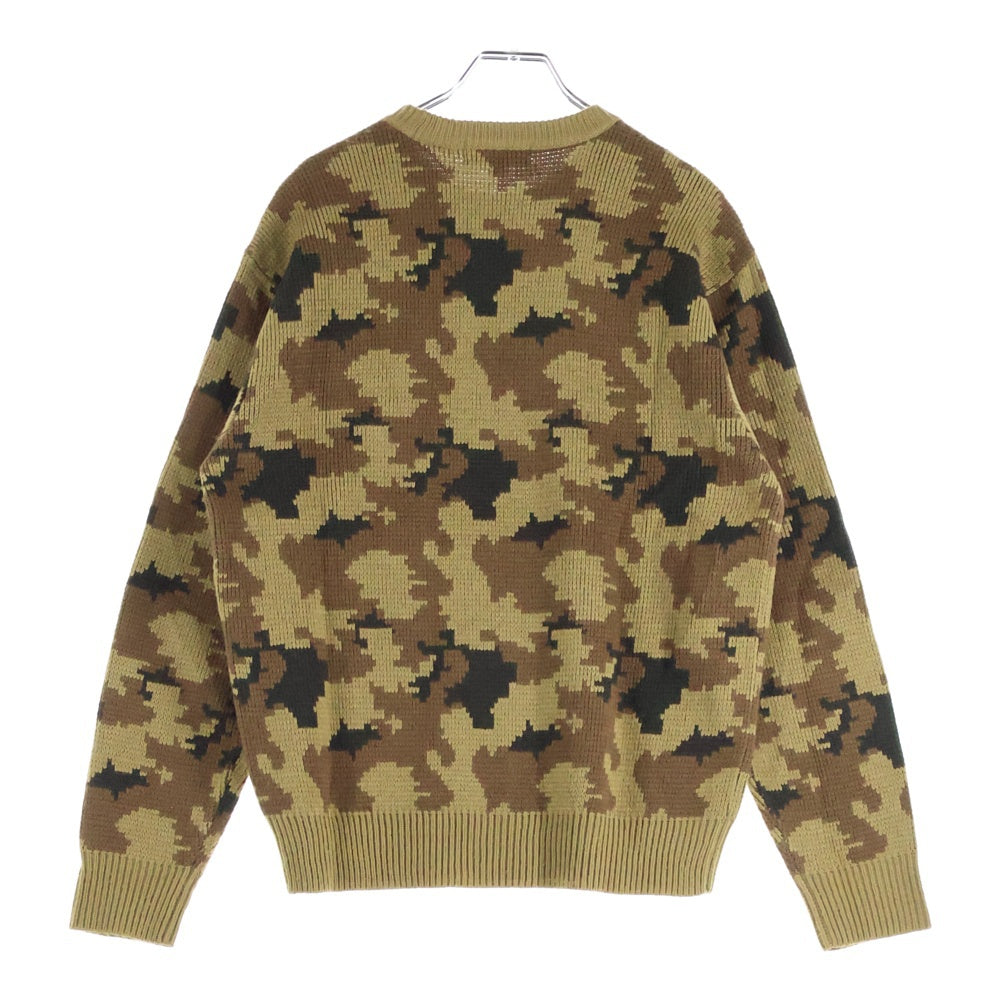 SUPREME(シュプリーム) 16AW CAMO SWEATER カモ柄クルーネック長袖ニットセーター ブラウン