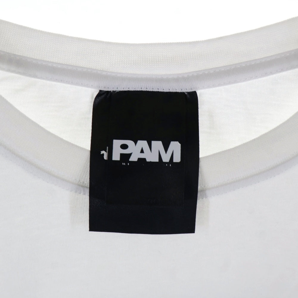 PAM(パム) プリント クルーネック長袖カットソー ホワイト