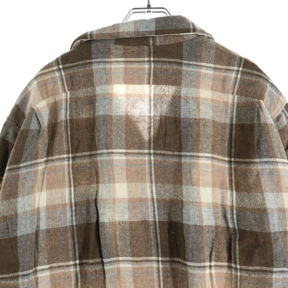 McGREGOR(マクレガー) 50S VINTAGE WOOL CHECK L/S SHIRT BOX TYPE ヴィンテージ ウール 長袖 チェックシャツ ボックス型 ブラウン/ホワイト
