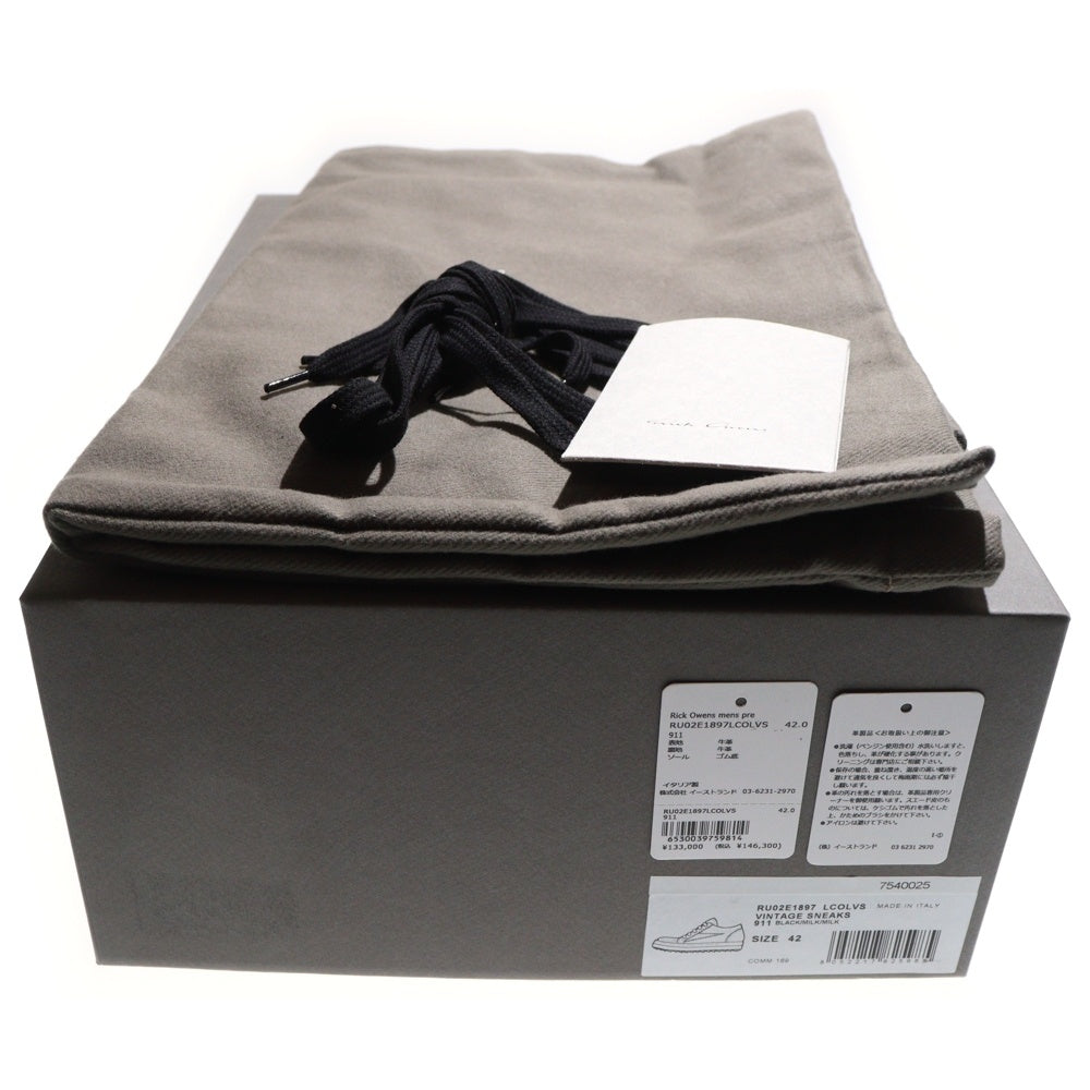 Rick Owens(リックオウエンス) VINTAGE SNEAKS RU02E1897LCOLVS ヴィンテージスニーカー ブラック/ホワイト