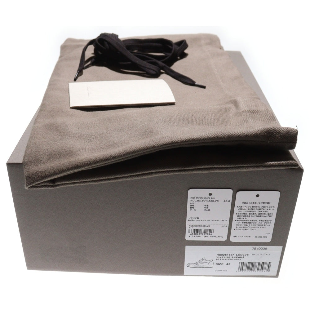 Rick Owens(リックオウエンス) VINTAGE SNEAKS RU02E1897LCOLVS ヴィンテージスニーカー ブラック/ホワイト