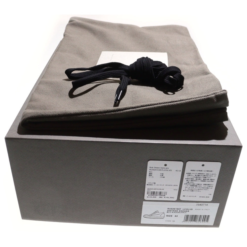 Rick Owens(リックオウエンス) VINTAGE SNEAKS RU02E1897LCOLVS ヴィンテージスニーカー ブラック/ホワイト