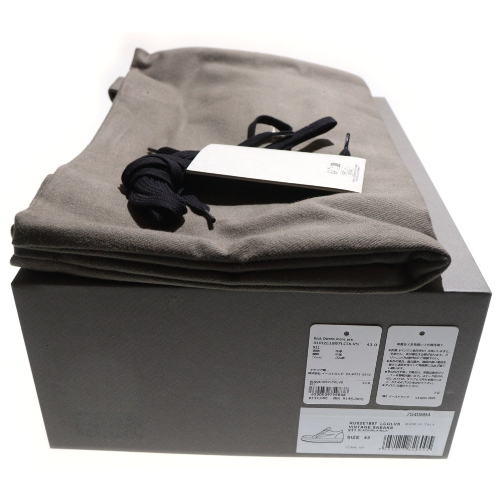 Rick Owens(リックオウエンス) VINTAGE SNEAKS RU02E1897LCOLVS ヴィンテージスニーカー ブラック/ホワイト