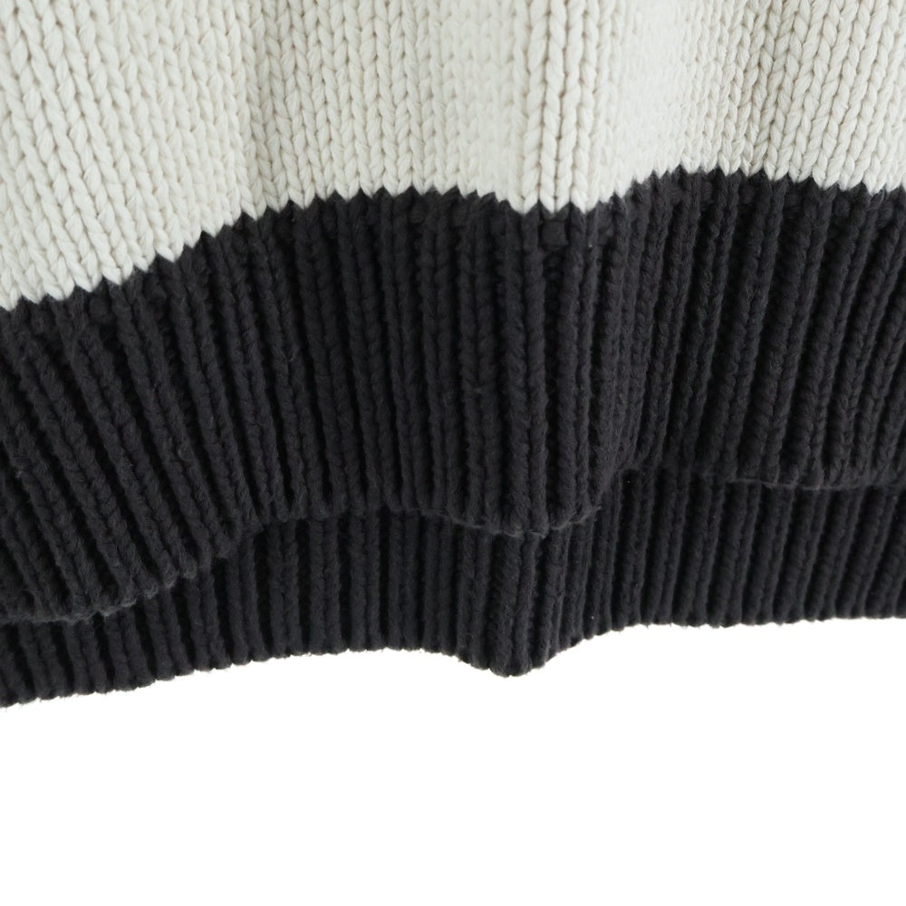 ENFANTS RICHES DEPRIMES(アンファンリッシュデプリメ) 23SS Aileen Wuornos Cotton Knit Sweater クルーネックニットセーター アイボリー/ブラウン