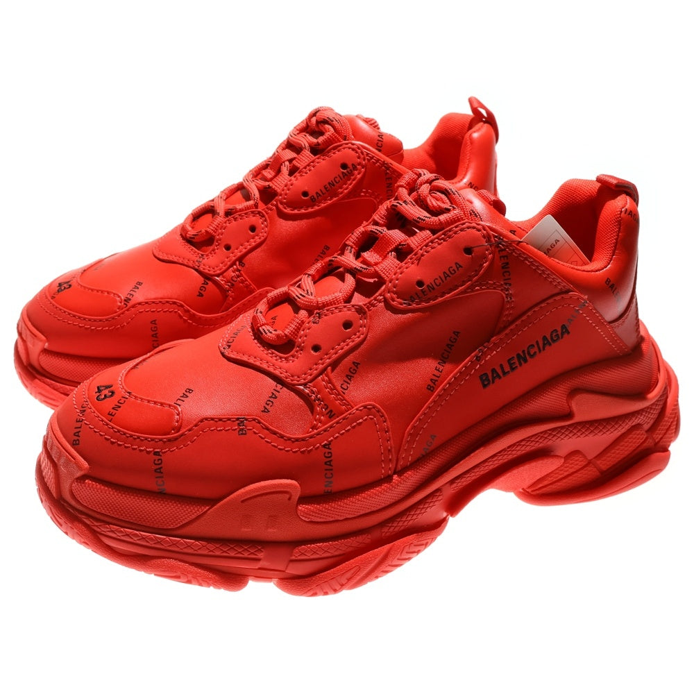 BALENCIAGA(バレンシアガ) Triple S Sneaker Allover Logo 541624 トリプルエス 総柄ロゴ レッド ローカットスニーカー