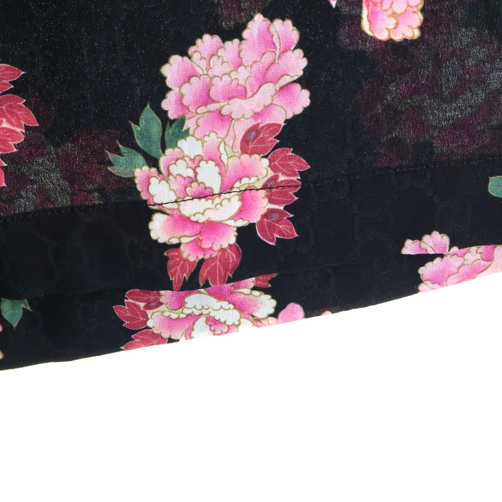 GUCCI(グッチ) GG柄 花柄 ハーフパンツ ショートパンツ ブラック ピンク 624399