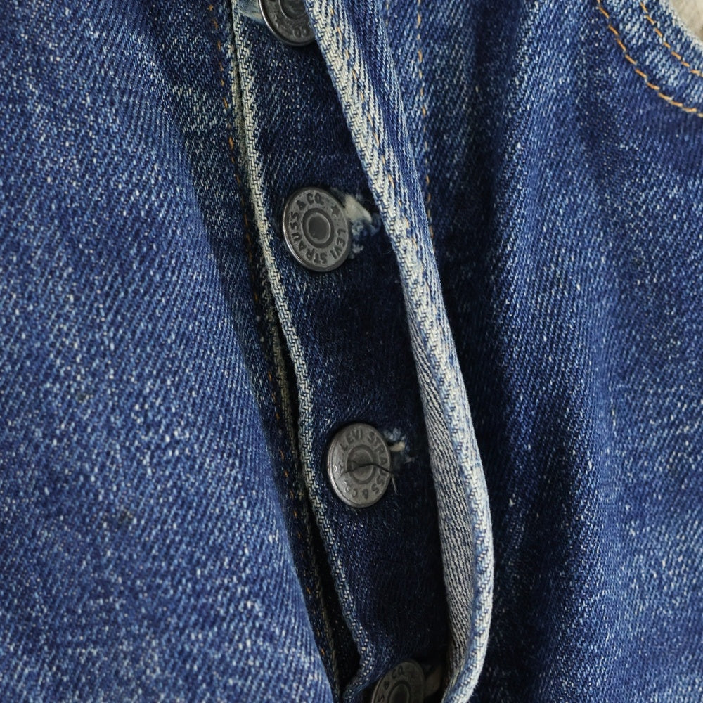 Levi's(リーバイス) 50-60S 501 BIG E 前期 両面タブ 均等V 足長R ボタン裏刻印18 デニムパンツ インディゴ
