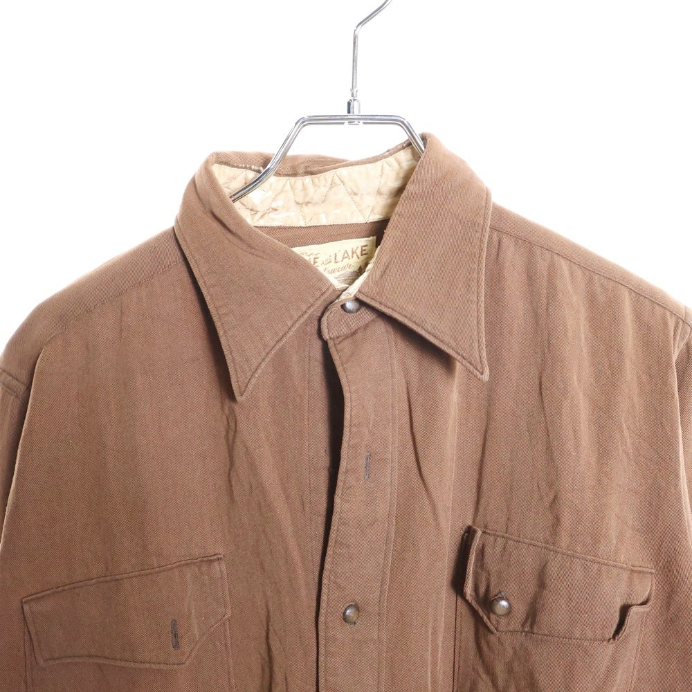 VINTAGE(ヴィンテージ) 40S GAME AND LAKE SPORTSWEAR RAYON GABARDINE WESTERN L/S SHIRT ゲームアンドレイク スポーツウェア レーヨン ギャバ ジン ウエスタン マチ付き長袖シャツ