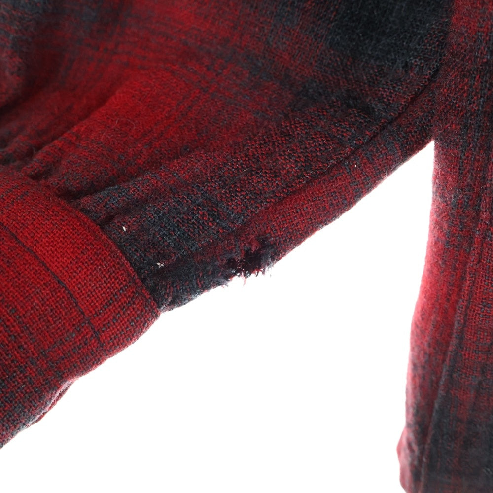 PENDLETON(ペンドルトン) 50S VINTAGE WOOL L/S OMBRE CHECK WOOL PLAID LOOP SHIRT ヴィンテージ ウール オンブレチェック ボードシャツ 長袖シャツ レッド/ブラック