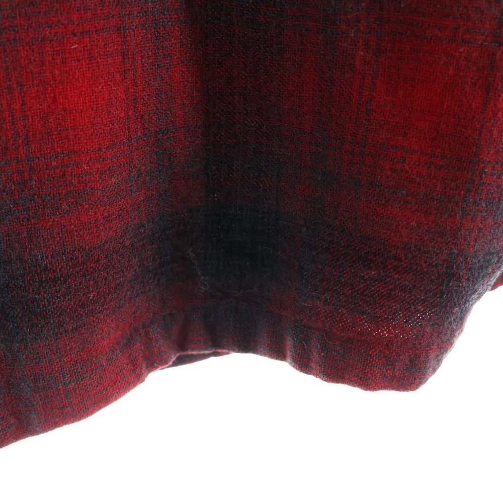 PENDLETON(ペンドルトン) 50S VINTAGE WOOL L/S OMBRE CHECK WOOL PLAID LOOP SHIRT ヴィンテージ ウール オンブレチェック ボードシャツ 長袖シャツ レッド/ブラック
