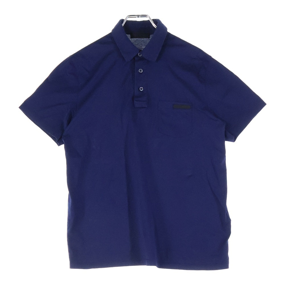 PRADA(プラダ) 19SS LOGO S/S POLO SHIRT 胸ロゴ 半袖 ポロシャツ ネイビーUJN007 R131 1GAW