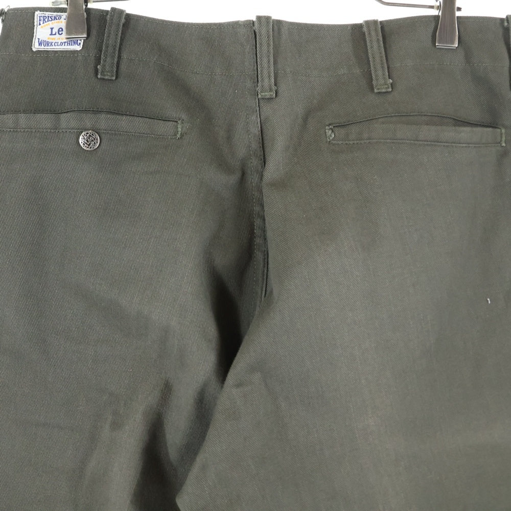 LEE(リー) 60-70S VINTAGE FRISKO JEANS WORK CLOTHING 42TALON TROUSERS ヴィンテージ フリスコ ジーンズ 42タロン ユニオンチケット スラックス トラウザーズ カーキ