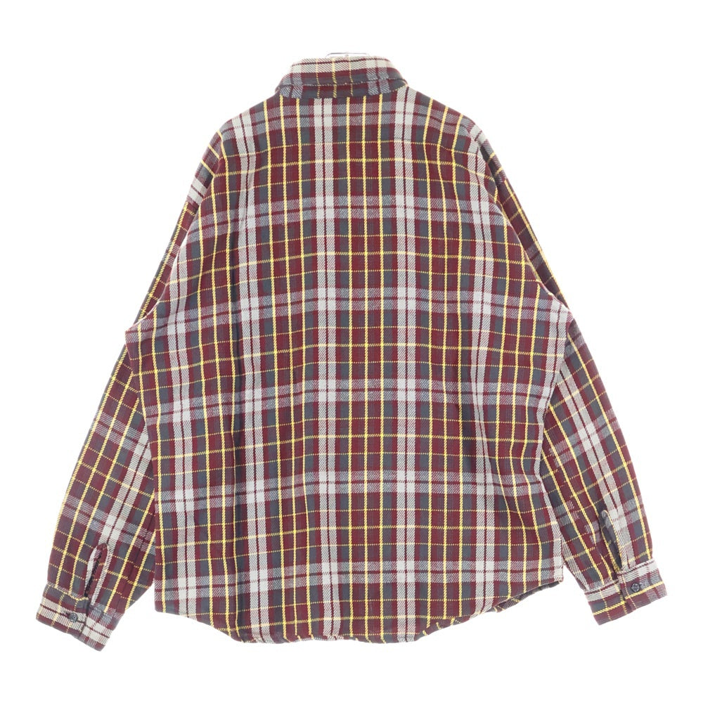 FIVE BROTHERS(ファイブブラザー) 70-80S VINTAGE CHECK L/S SHIRT コットン オンブレ 長袖シャツ レッド/ブラウン/イエロー