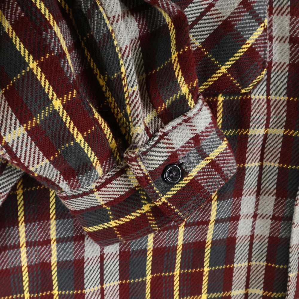 FIVE BROTHERS(ファイブブラザー) 70-80S VINTAGE CHECK L/S SHIRT コットン オンブレ 長袖シャツ レッド/ブラウン/イエロー