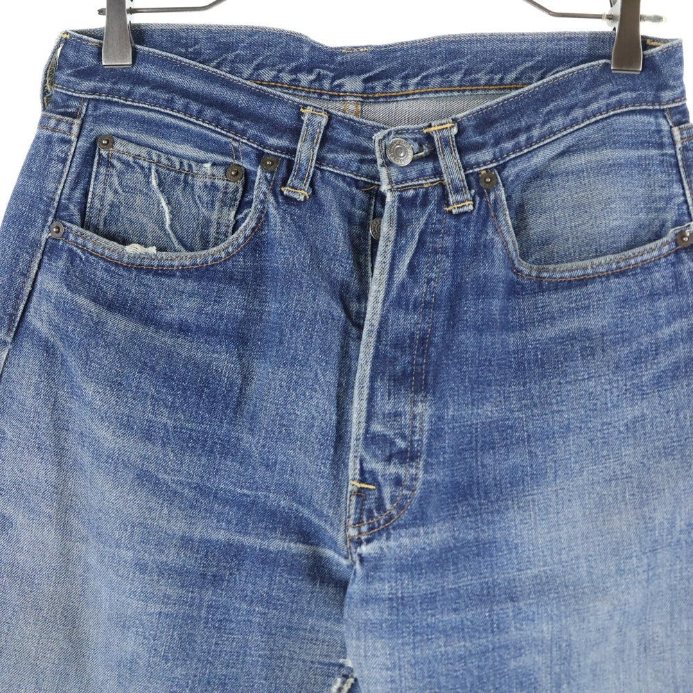 Levi's(リーバイス) 60-70S BIG-E 前期 ボタン裏16 不均等V 両面タブ Vステッチ 足長R デニムパンツ インディゴ